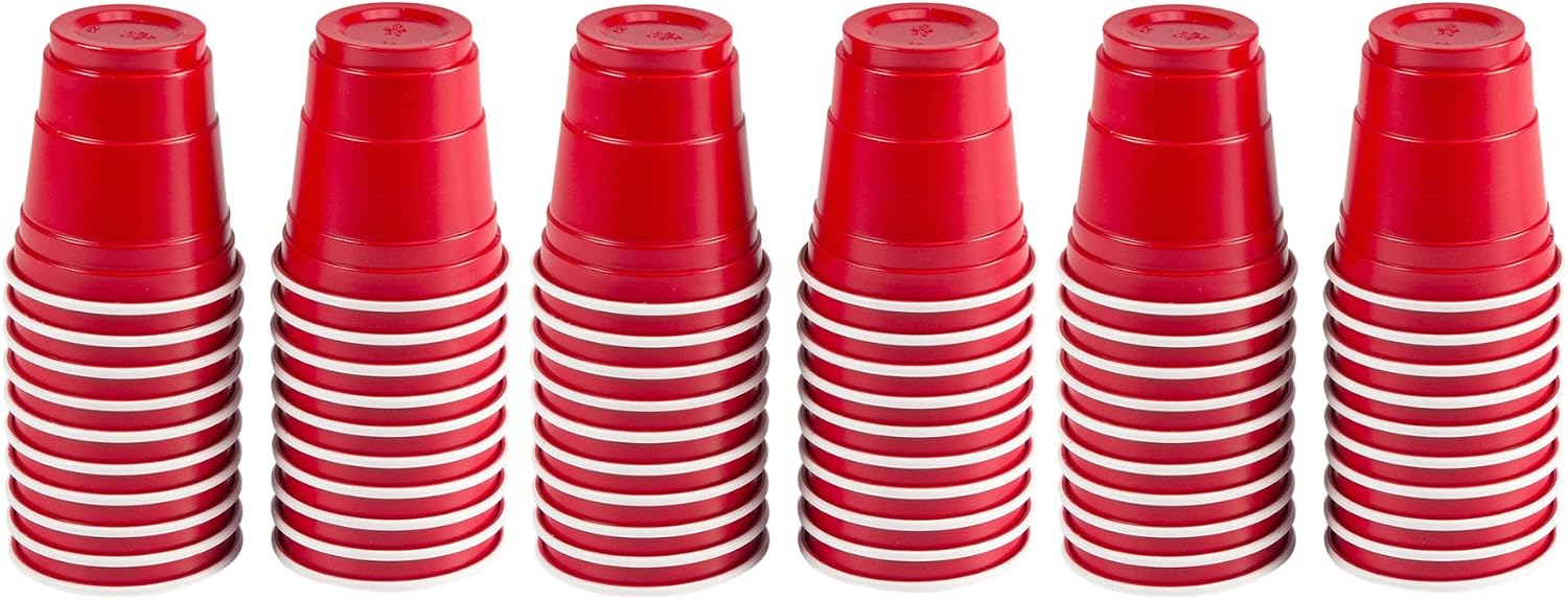 60pc Red Cup Mini Party Shot Glasses Set (2-Ounce)