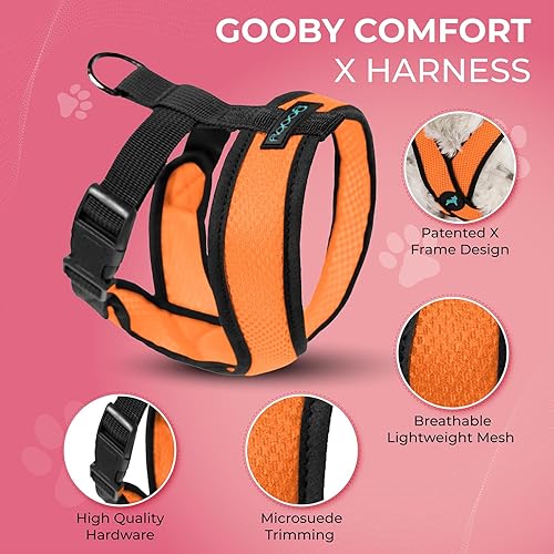 Miniatura 9 de Gooby Comfort X Head-In - Arnés para perro con diseño en X patentado anti ahogo y anti tirones para perros pequeños o medianos, para uso en
