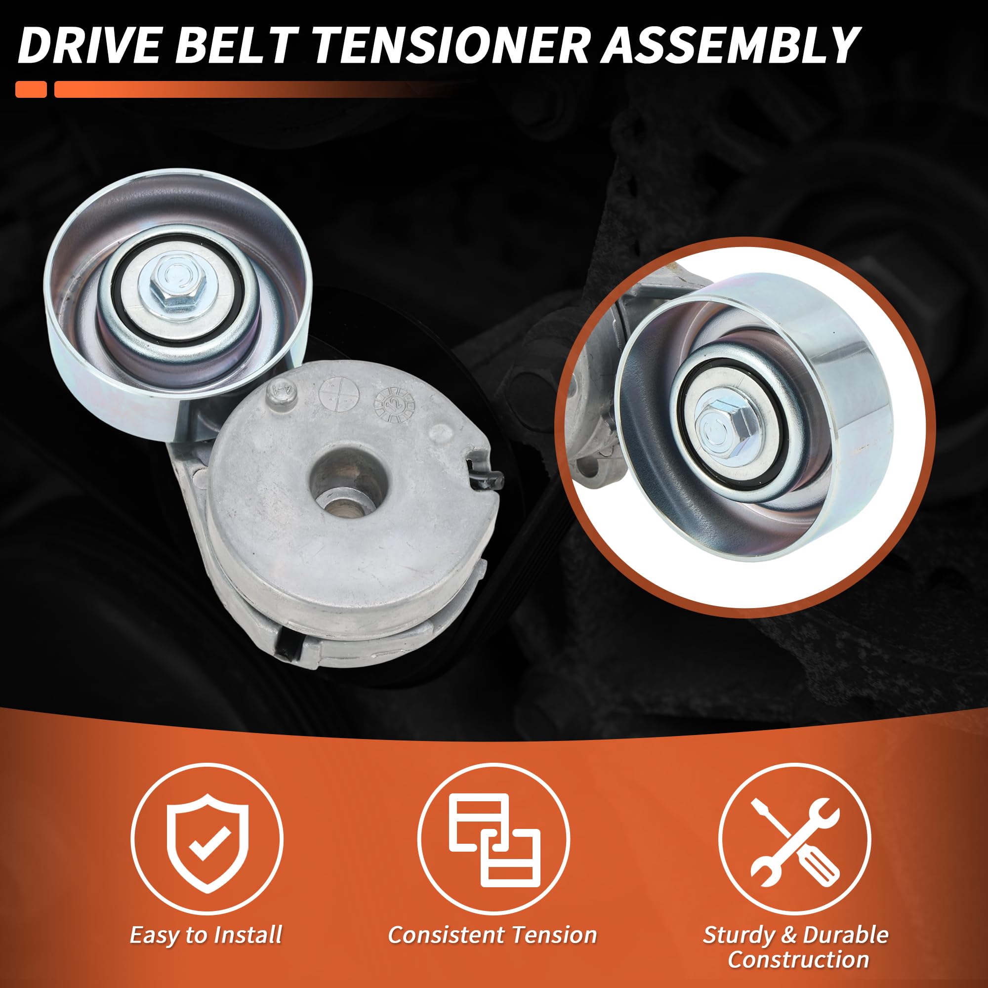 1 Juego De Kit Tensor De Correa Para Nissan Versa 2007-2012 L4 GAS 1.8L 1798CC Kit De Correa Serpentina Con Tensor 11955ET00A