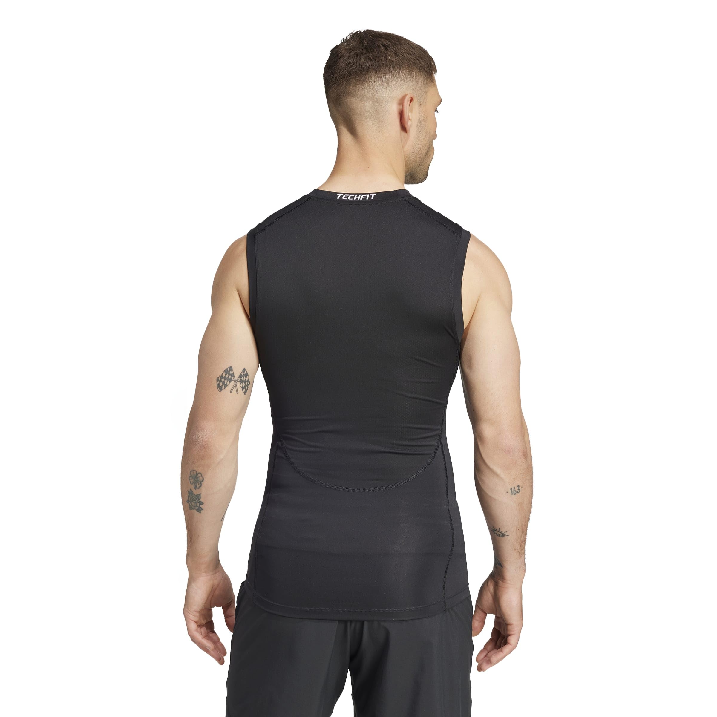 adidas Men's Camiseta sin Mangas de Entrenamiento de compresión Techfit