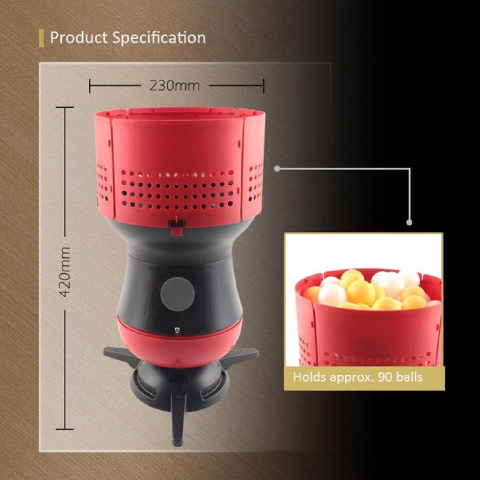 Macchina Professionale Per Servire A Tavolo Da Ping Pong, Lanciatore Automatico Di 90 Palline Con Telecomando, Velocità E Frequenza Regolabili, Per Allenamento