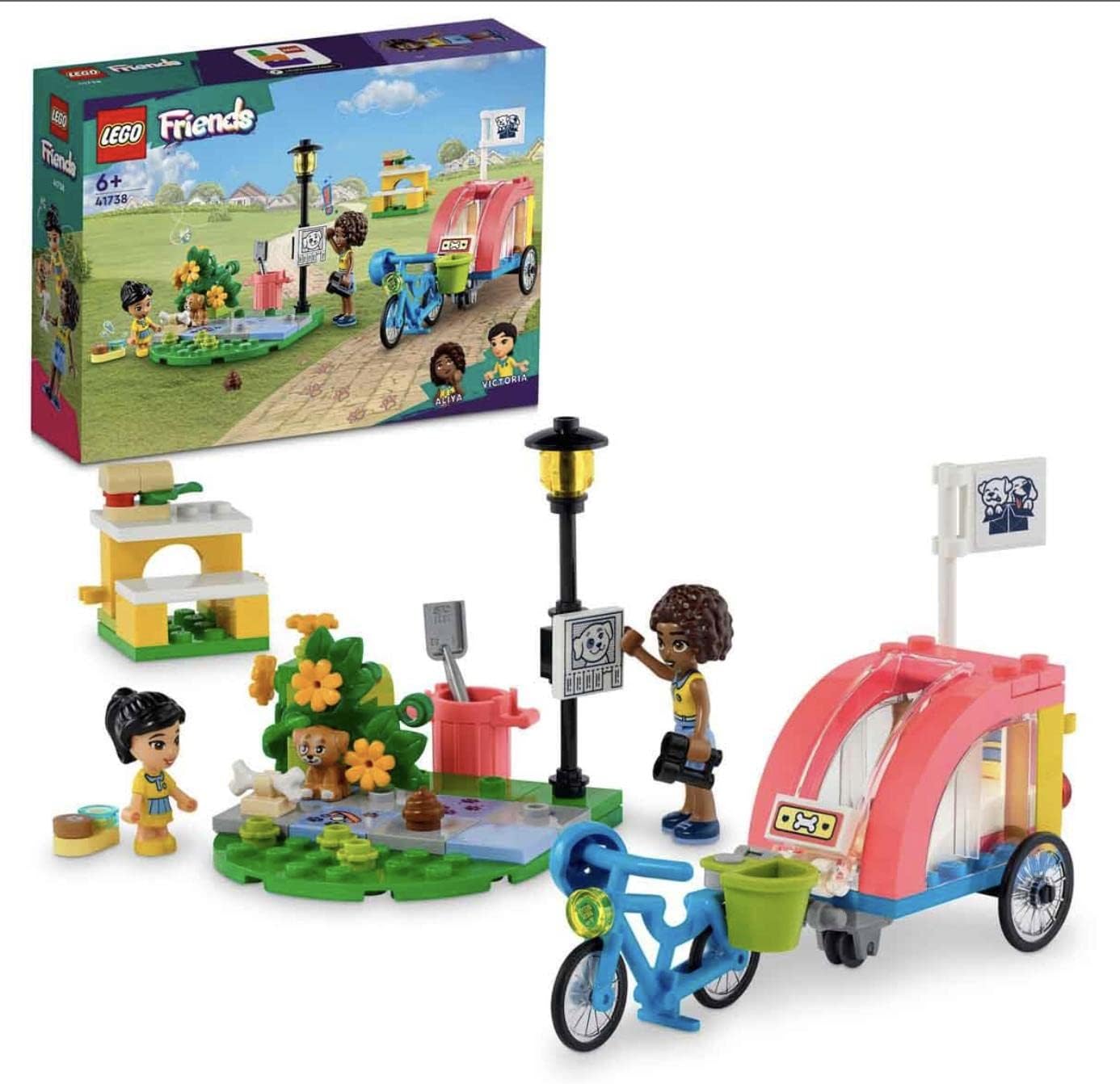 LEGO Friends 41738 Dog Rescue Bike, Toy Blocks, Present, Rescue Animal, Girls, Ages 6 and Up