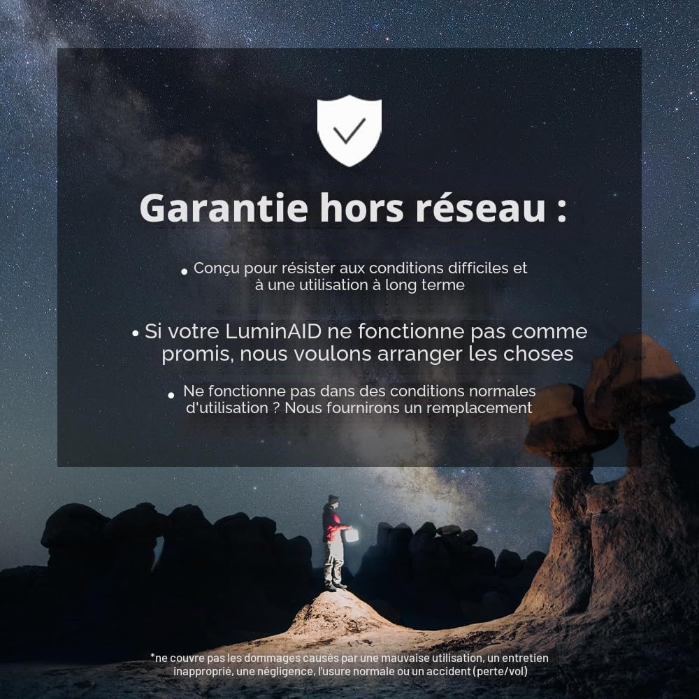 Luminaid Max Qi Lanter Chargeur solaire pour téléphone portable 200 lumens | 200 lumens, design à visser pour gonfler, étanche, camping, randonnée et voyage, lumière d'urgence pour pannes de courant