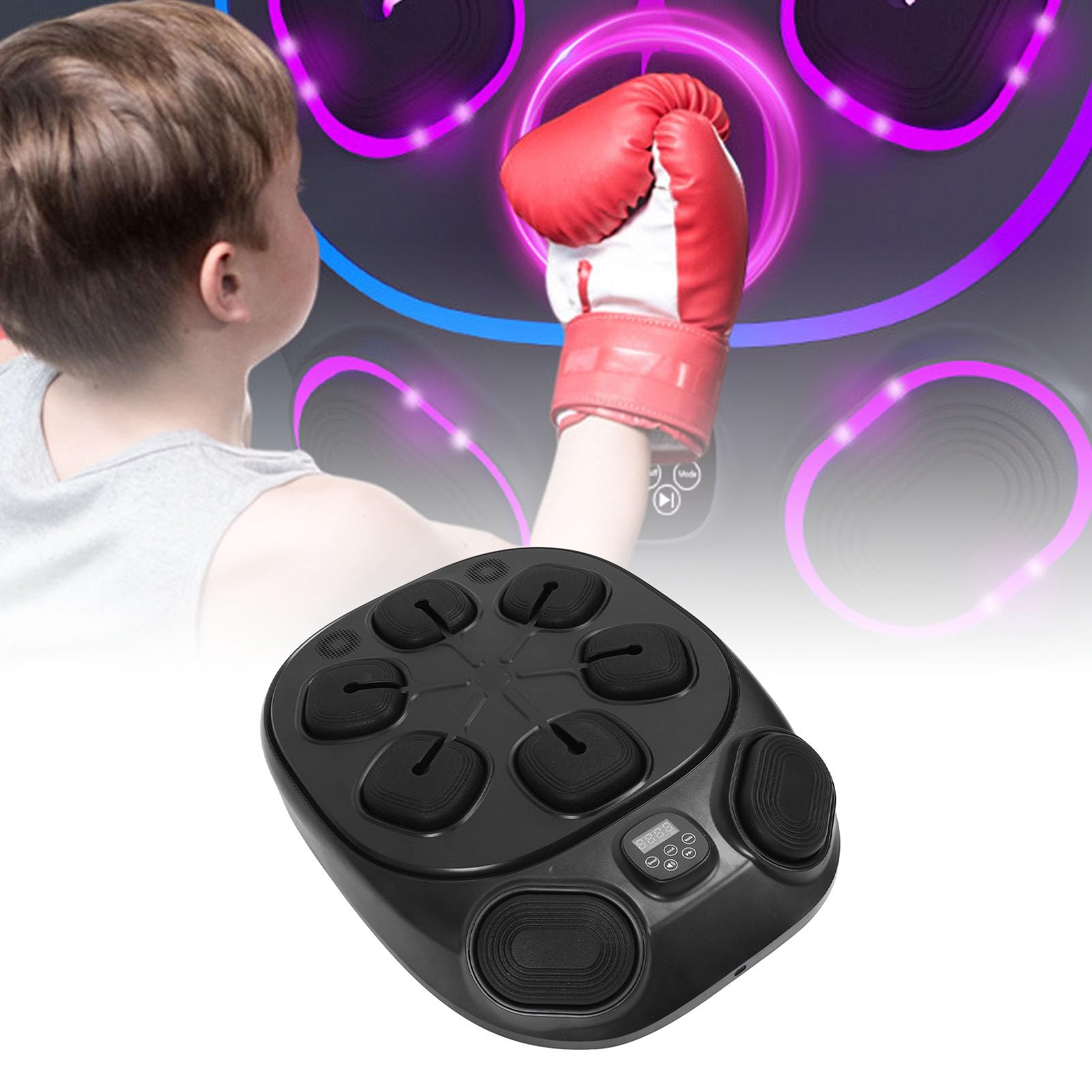 Punching Machine, Entrenador de Boxeo Montado en la Pared Inteligente con Modos de Música y Objetivo Electrónico para Adultos de Gimnasio en Casa
