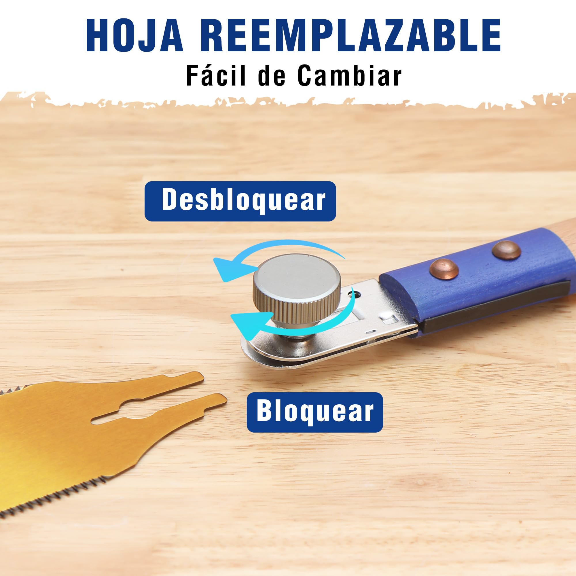 WORKPRO Sierra Japonesa de 250 mm, Sierra de Doble Filo 18TPI/7-10TPI, Hoja SK5 Flexible y Reemplazable, Sierra Madera con Mango Ergonómico de Haya, Perfecta para Carpintería y Trabajos de Madera