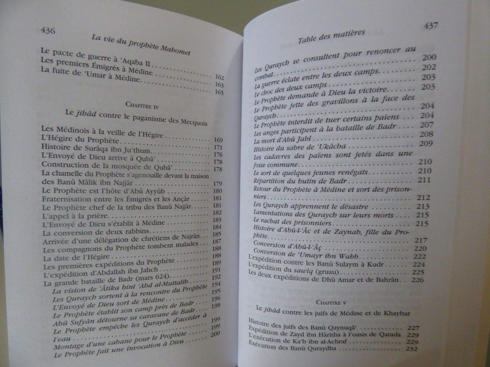 La vie du prophète Mahomet