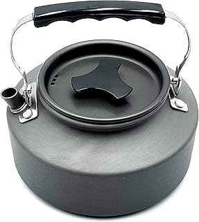 SeaArea Outdoor Camping Kettle Camp Tea Coffee Pot,1.1L Lightweight Aluminum Tea Kettle Portable Teapot with Carrying Bag ...