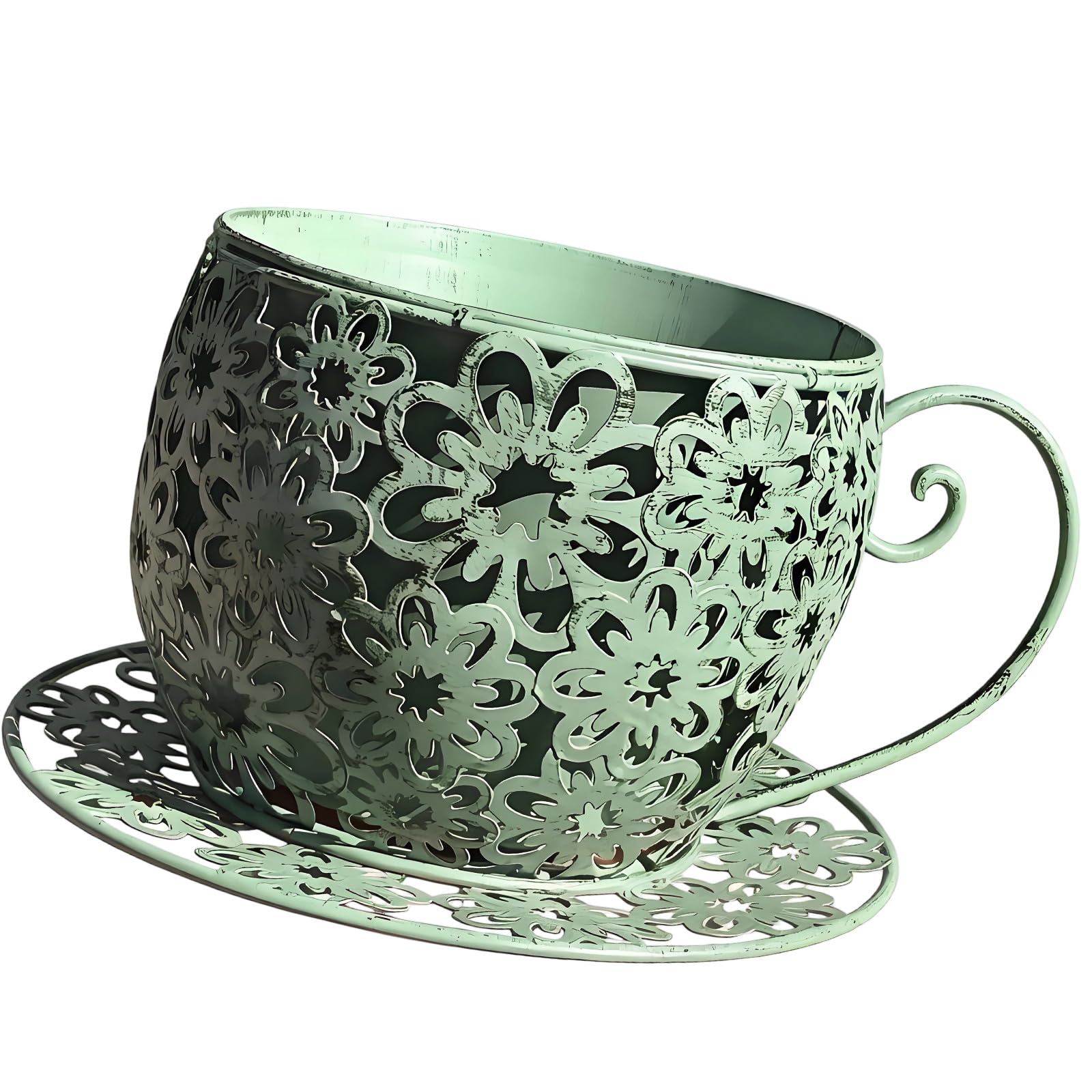Limtula Retro Rural Iron Planter Pots for Indoor Outdoor Tabletop Patios Decors with User Friendly Coating Design Small Iron Flower Container