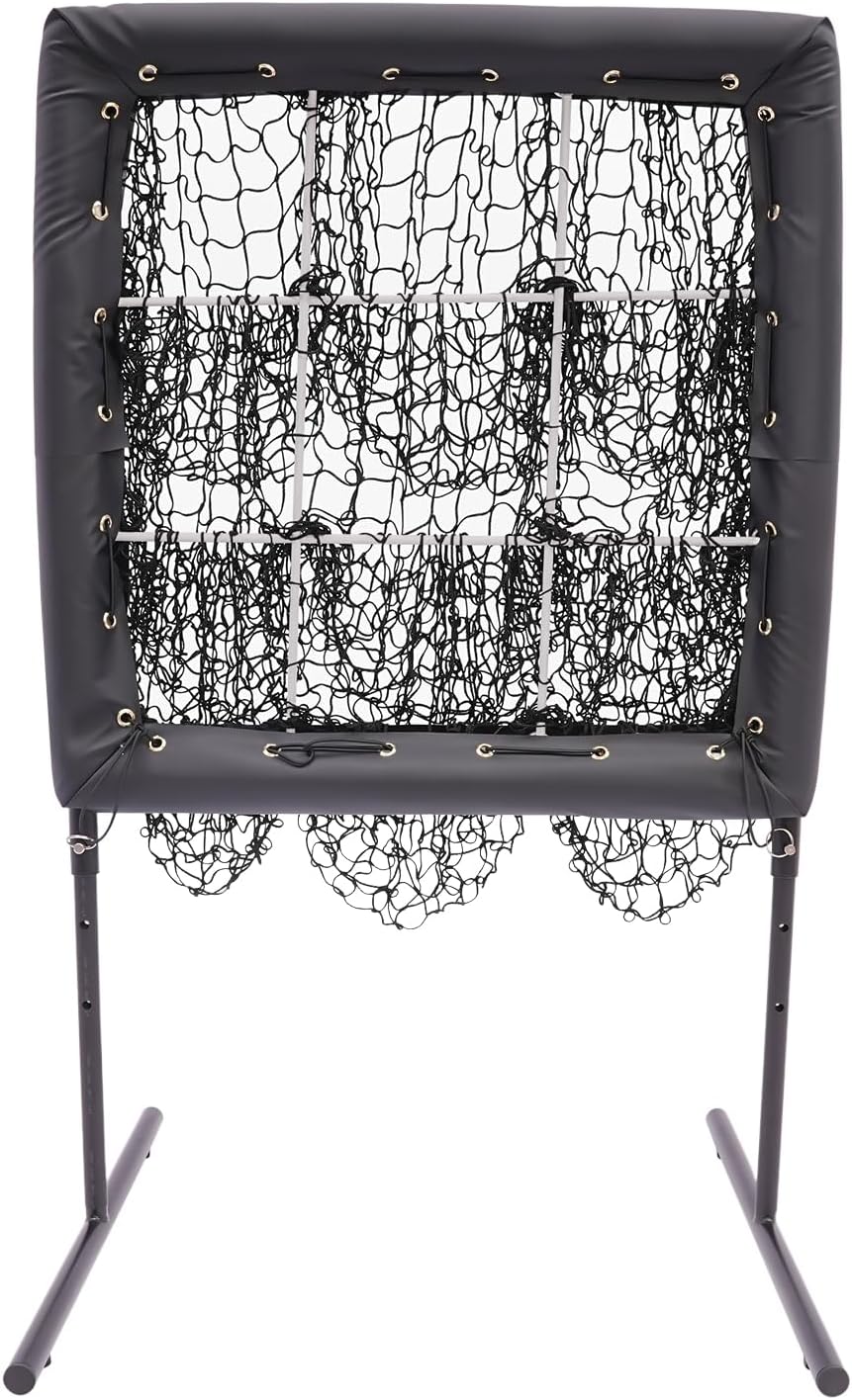 9 Hole Pitching Net Pitching Target Pitchers Net Baseball Softball Pitching Net No Assist Throwing Training for Hitting and Pitching