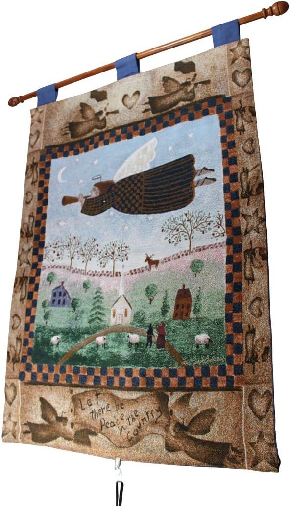 Renovators Supply Manufacturing Angel Hanging Wall Quilt Acrylic Polyester 26W X 36L Bed Quilt Bed Quilts