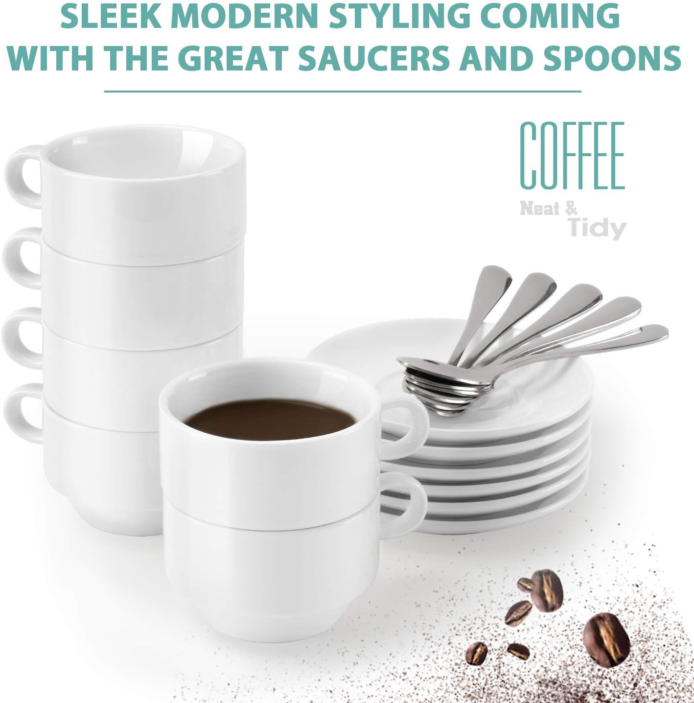 Blасk Frіdау - 80% оƒƒ Porcelain Espresso Cups with Saucers and Spoons Set of 6, DeeCoo 2.5 oz Coffee Cup and Saucer Set, Stackable Espresso Mugs, Small Demitasse Cup with Handle, Tiny Coffee Mugs Set Bеѕt Rеvіеw Porcelain Espresso Cups with Saucers and Spoons Set of 6, DeeCoo 2.5 oz Coffee Cup and Saucer Set, Stackable Espresso Mugs, Small Demitasse Cup with Handle, Tiny Coffee Mugs Set