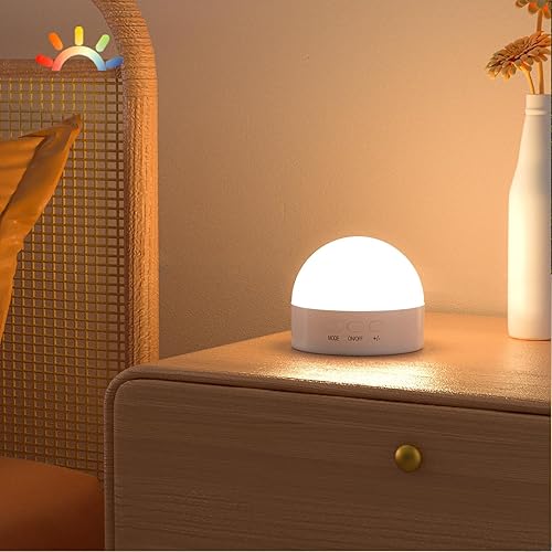 Kintion Luz nocturna pequeña regulable de 8 colores luz ambiental RGB recargable luz nocturna de viaje para niños adultos luces de escalera lámpara