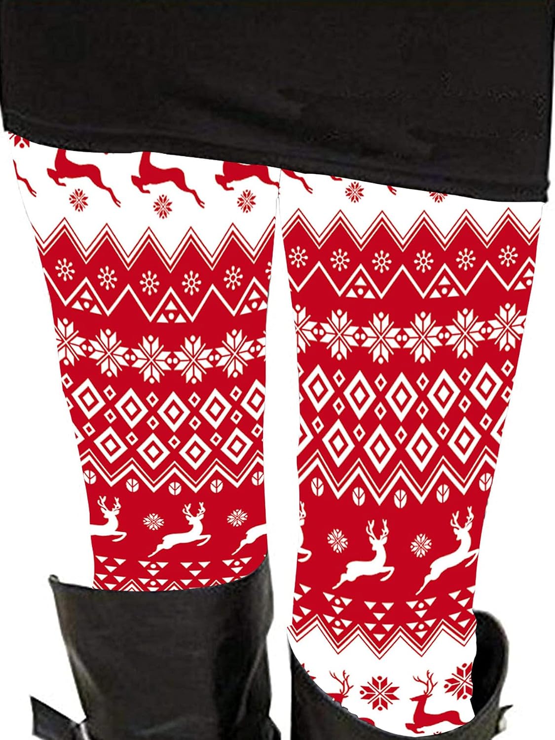 Christmas Leggings for Women High Waisted Tummy Control Printed Soft Stretchy Workout Yoga Pants Gifts S-3XL