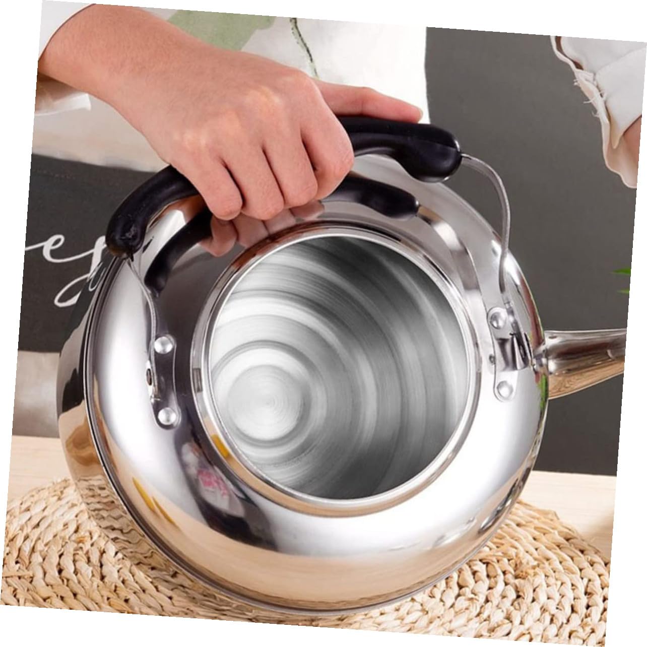 Tetera Silbante de Acero Inoxidable 7l Plata para Agua