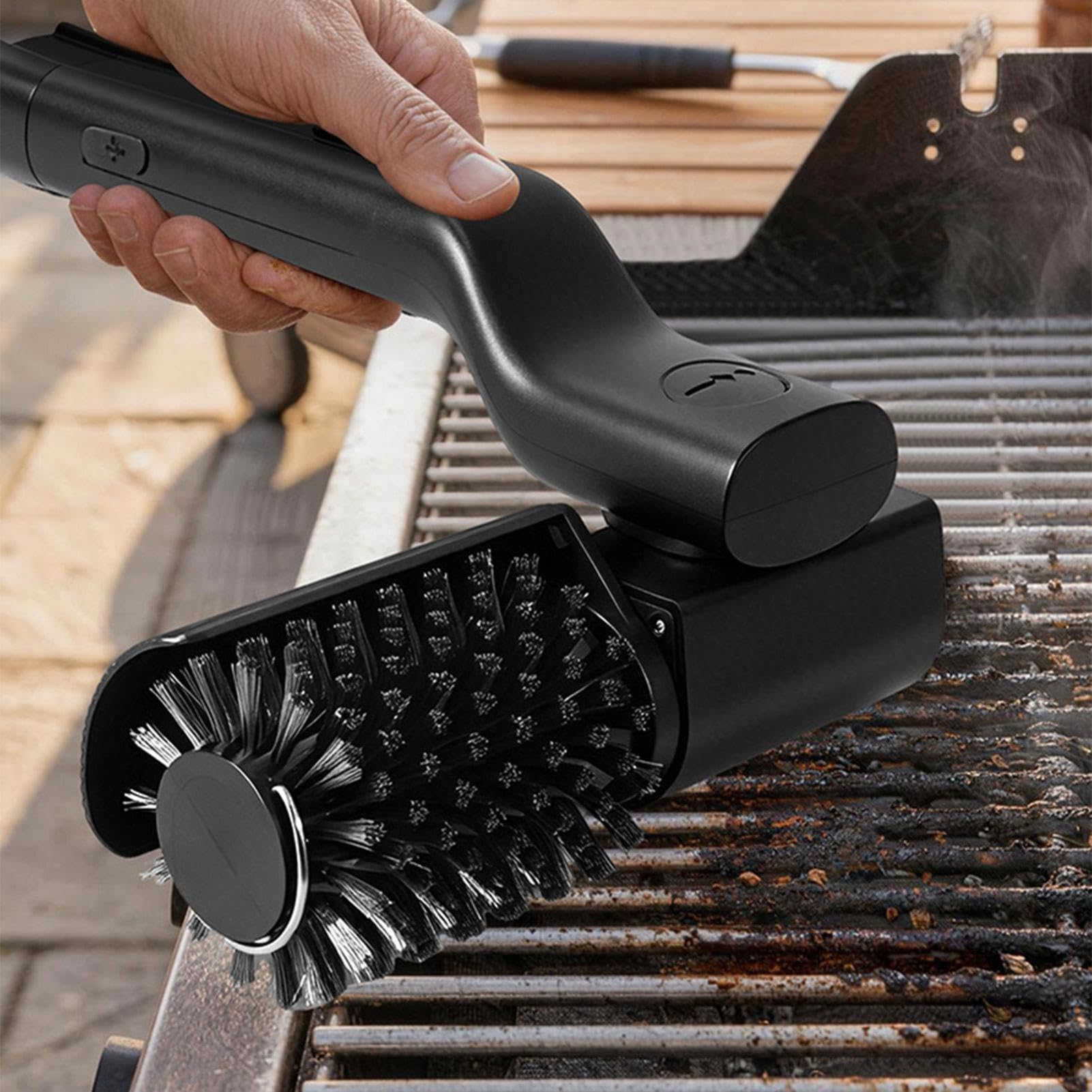 Szczotka Grillowa BBQ Wytrzymały Automatyczny Obrotowy Odtłuszczacz