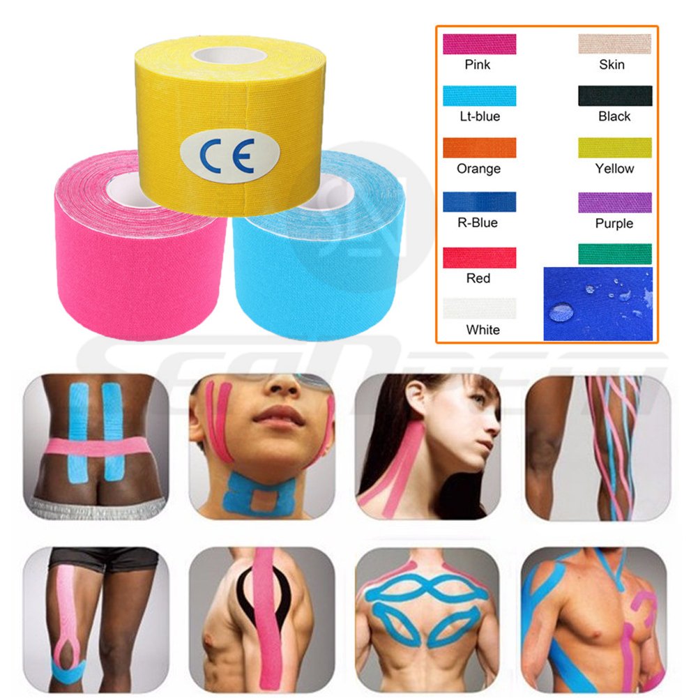 Nastro Kinesiologico 5cm X 5m – Un Rotolo Per Supporto Muscolare E Lesioni Sportive – Elastico