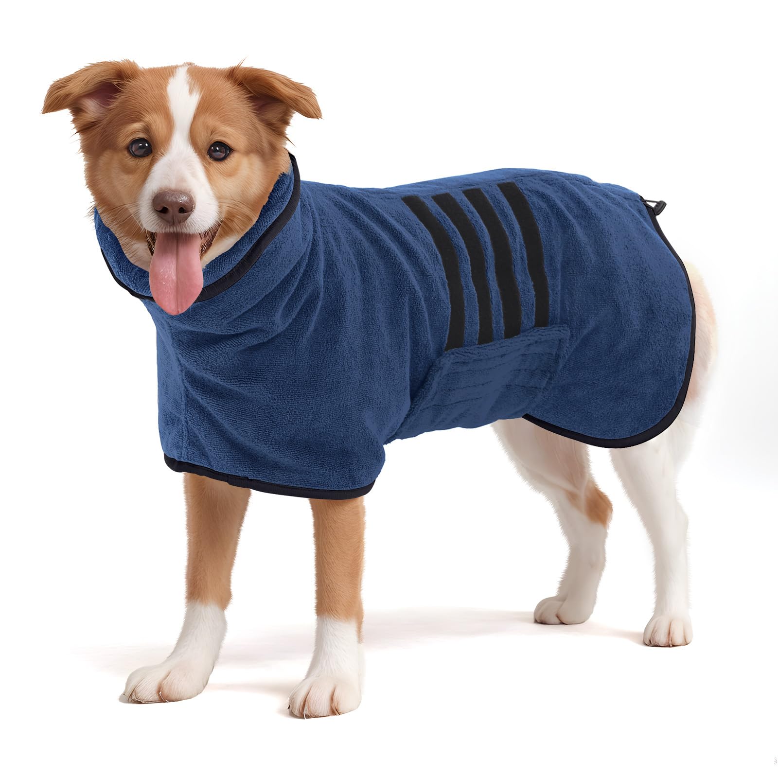 HezzLuv Bathrobe for Dogs Microfibre Dog Bathrobe for Medium and Large Dogs Bath Towel, Dog Towel, Quick Drying