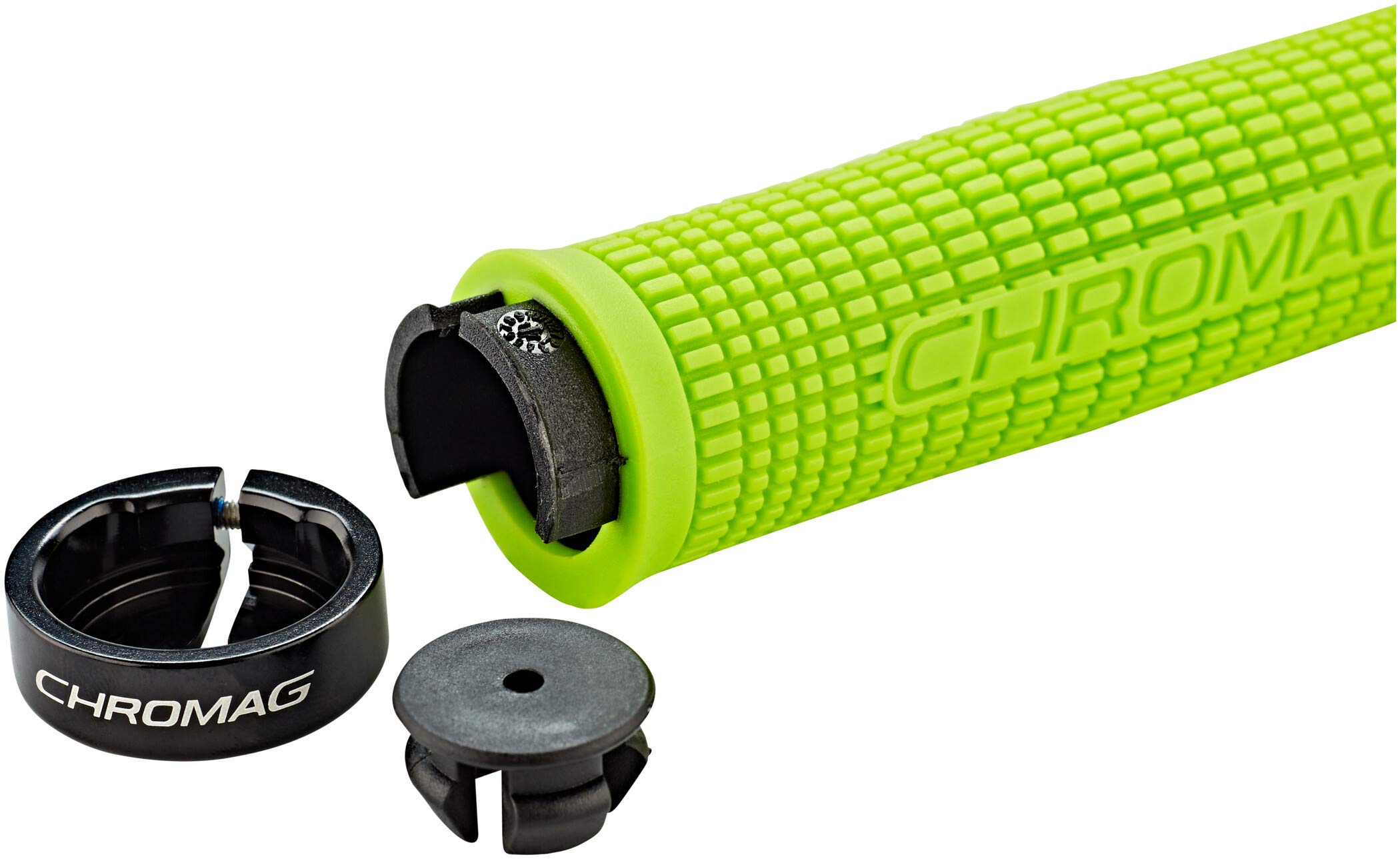 Chromag Squarewave Griffe für Mountainbike/MTB/Cycle/VAE/E-Bike Erwachsene, Unisex, Schwarz/Schwarz, Länge 142 mm