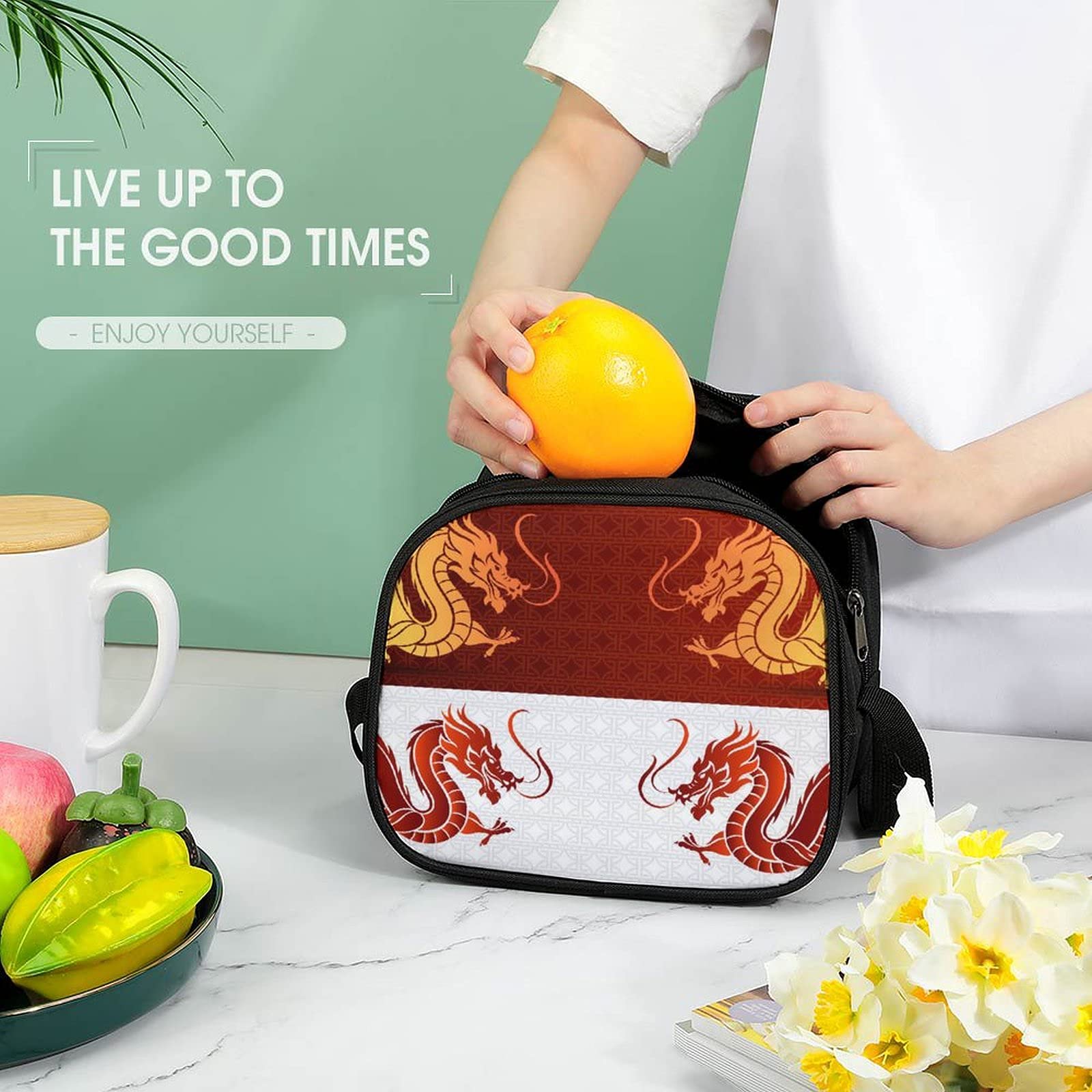 Sac à Lunch Isotherme Dungeons & Dragons – Noir/rouge – étanche Au Froid – Camping Voyage