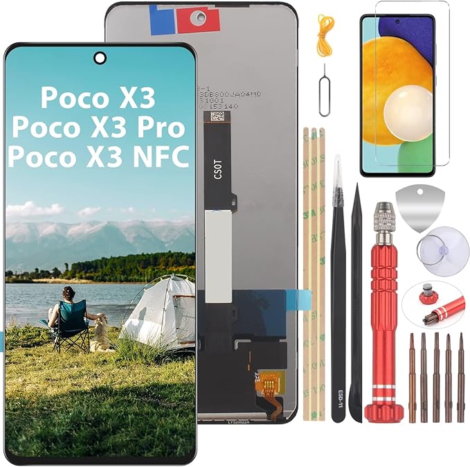 Pantalla LCD de Repuesto para Xiaomi Poco X3 NFC y Poco X3 Pro con Herramientas de Instalación