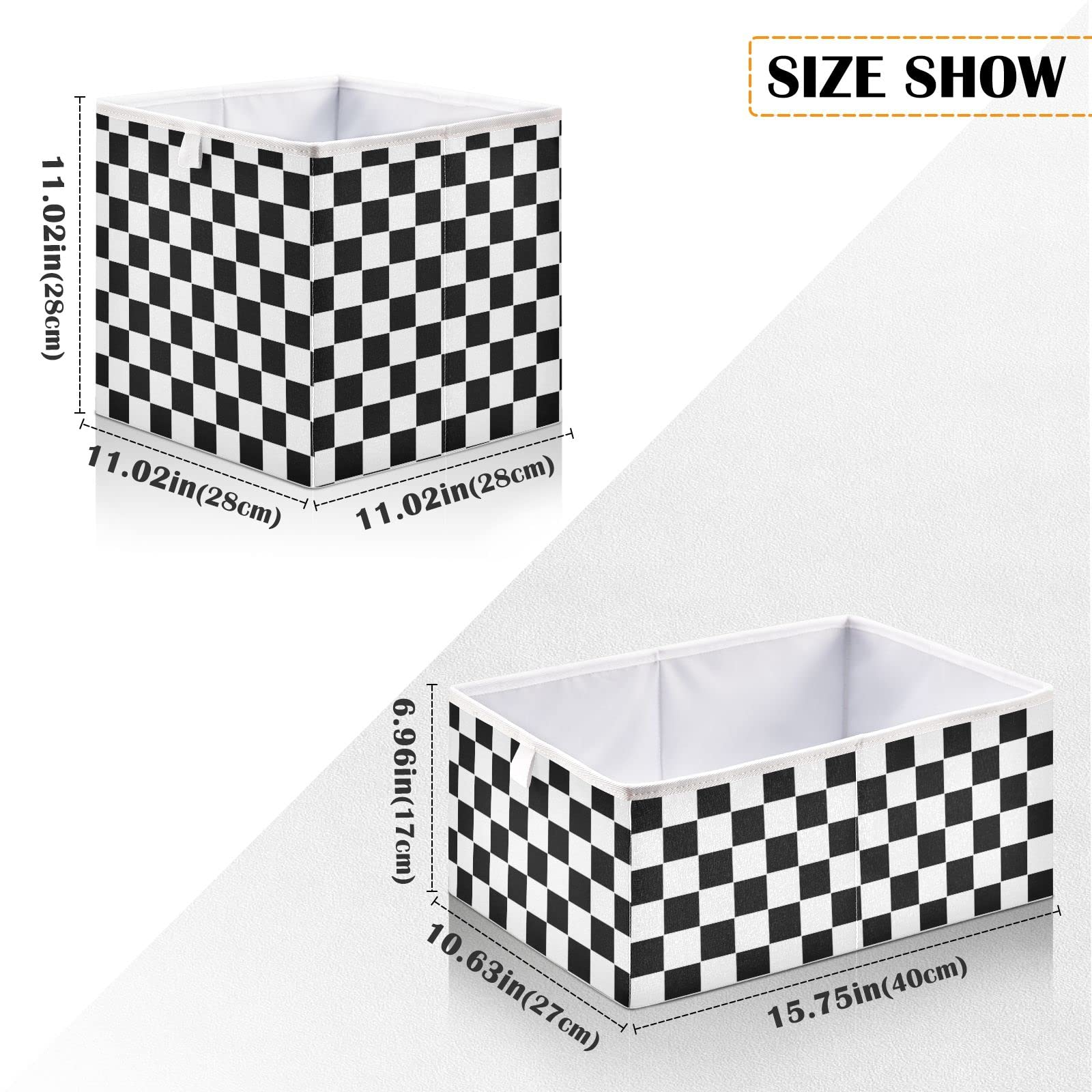 Amazon.com: CaTaKu Checkered Racing Flag Cubes Storage Bins 11