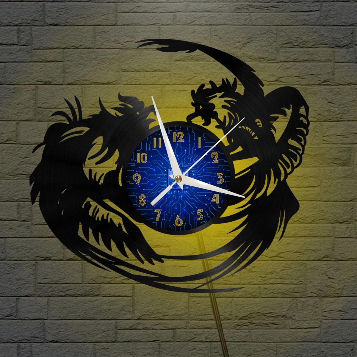 Horloge vinyle aigle de combat idée cadeau originale pour anniversaire