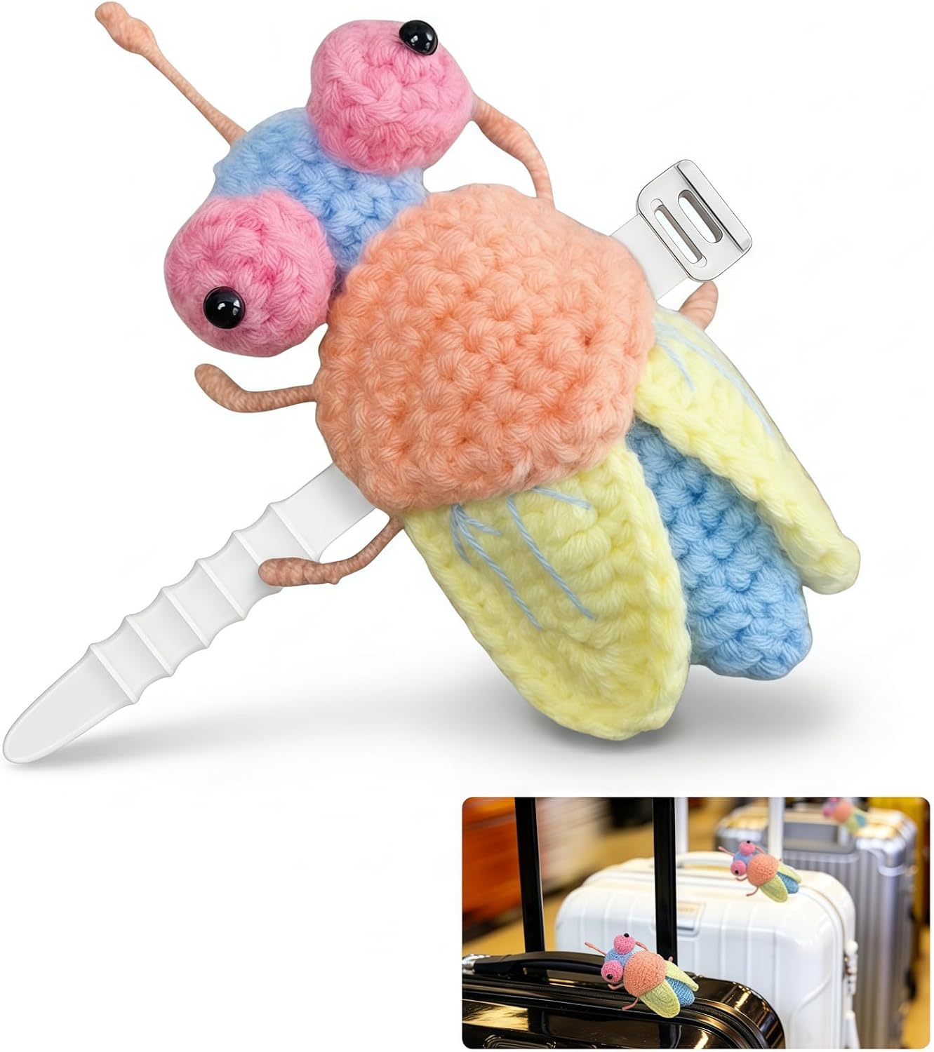 Luggage Pom Poms for Suitcases, Curly Luggage Identifiers