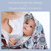 Vista 6 de Insular Funda de lactancia para lactancia materna, funda de alimentación infantil, delantal de algodón transpirable para privacidad, begonia rosa