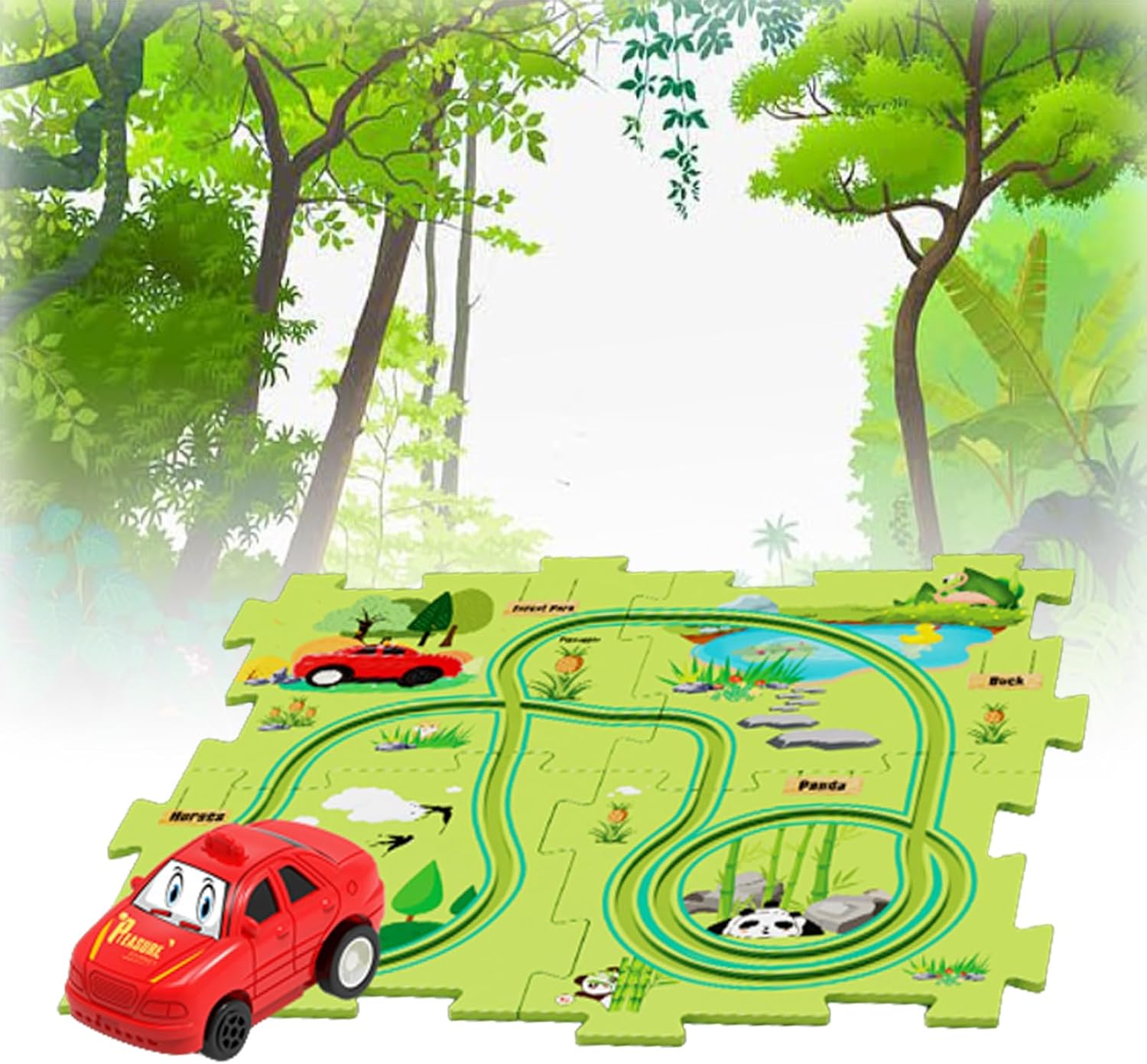 Puzzle Racer Kids Car Track Set, Puzzleracer™ Kids Car Track Set, Meet Gladness Car