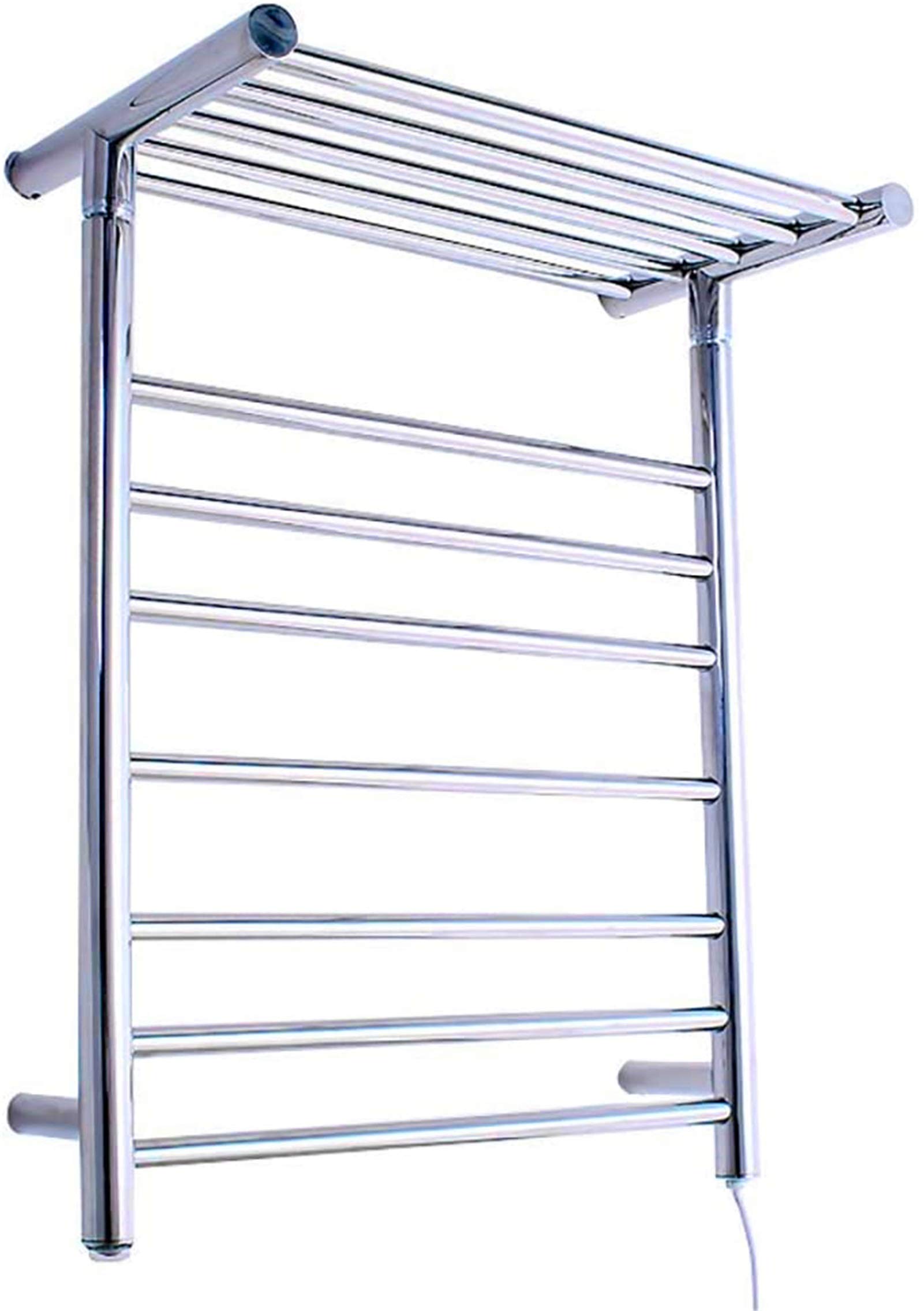 Toallero eléctrico de pared con 12 barras tendedero calefactado para baño de acero inoxidable 1