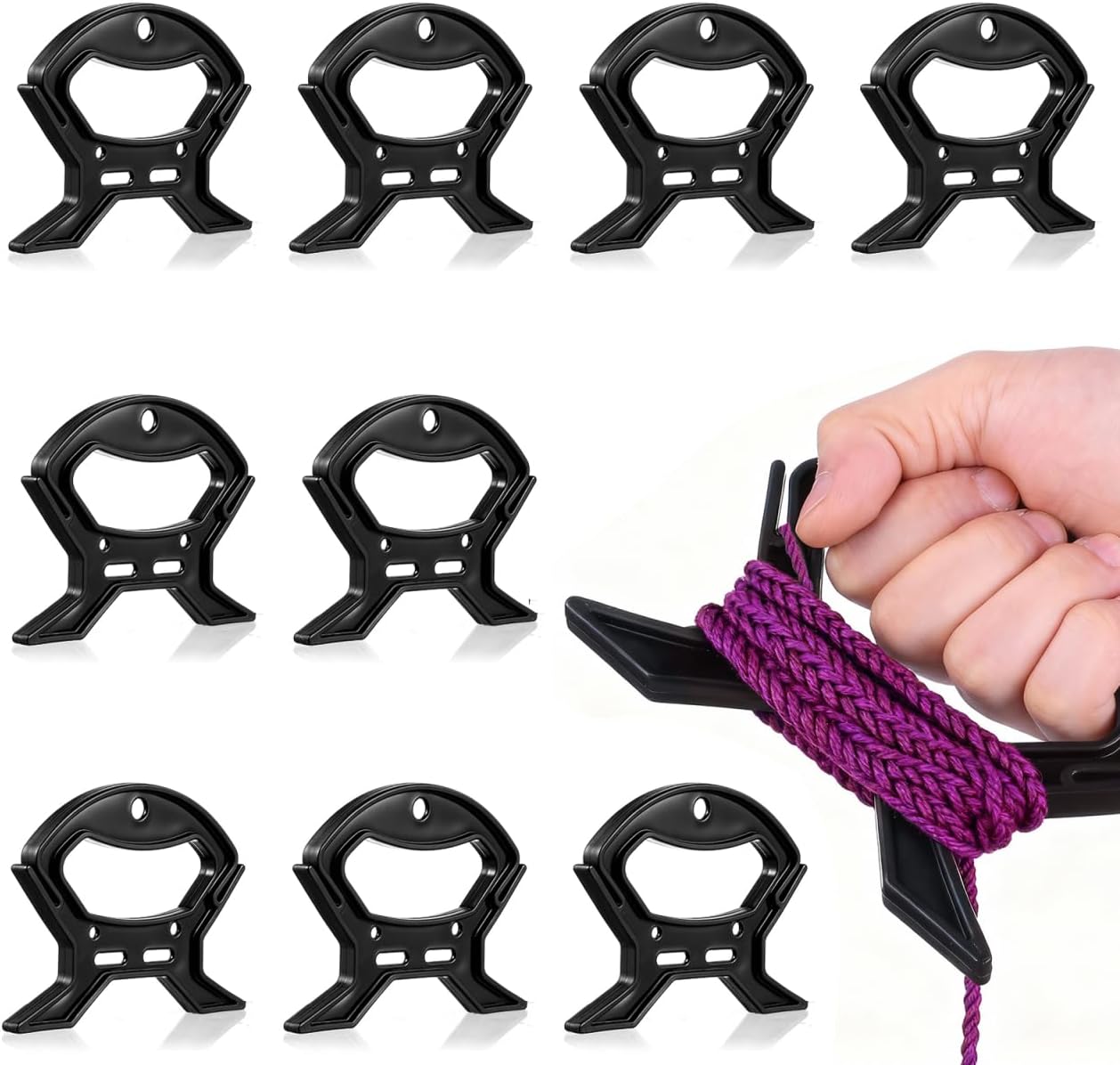 NUOBESTY Cable Management Cord Organizer, 5.11 x 3.89 Inch Extension Cord Holder Storage Reel Tangle-Free Storage Wire Winder for Home, Office, Garage