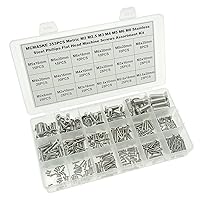 Vista 5 de Kit surtido de tornillos de cabeza plana Phillips de acero inoxidable M2 M2.5 M3 M4 M5 M6 M8 304