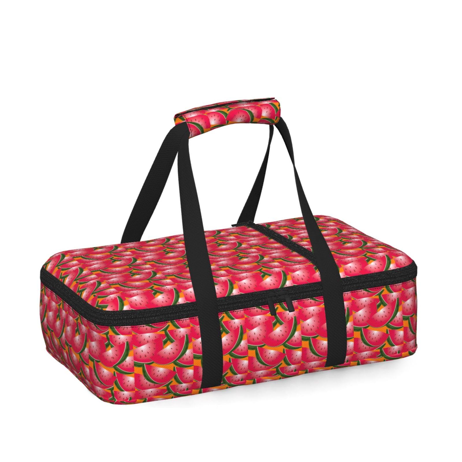 Ripe Watermelon Slice Print Insulated Thermal Food Storage Bag Daily Reusable Picnic Tote Lunch Box Home