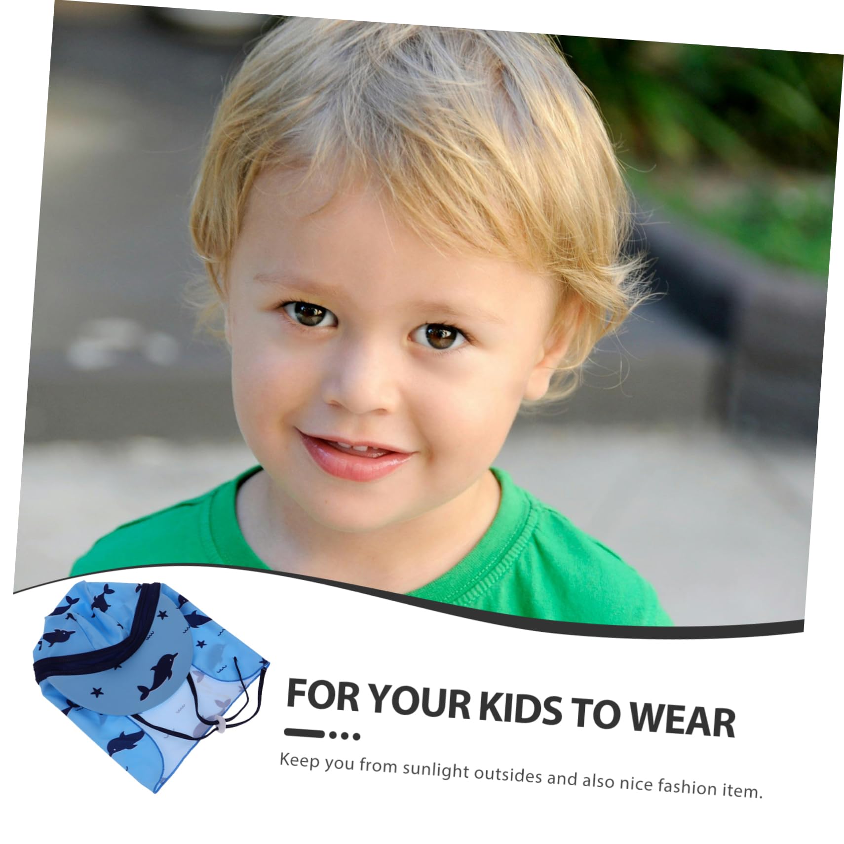 PACKOVE Cappello da Sole per Bambini Cappelli Estivi per Ragazze Cappello da Spiaggia Cappello da Sole per Bambino Cappello per Il Tempo Libero all'aperto Cappuccio in Poliestere Blue