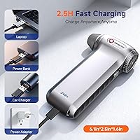 Vista 3 de Plumero eléctrico inalámbrico de 125,000 rpm, soplador de aire comprimido recargable para PC, teclado, electrónica, limpieza del coche y del hogar