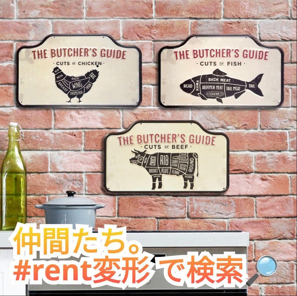 Amazon.co.jp: デザイン看板40e肉の部位 鶏肉 チキンポスター絵 唐揚げ 
