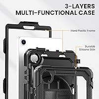 Vista 9 de timecity Funda para tablet Lenovo Tab K9/Tab One de 8.7 pulgadas 2025 (TB305XU/TB305FU) a prueba de caídas con soporte giratorio de 360°, correa