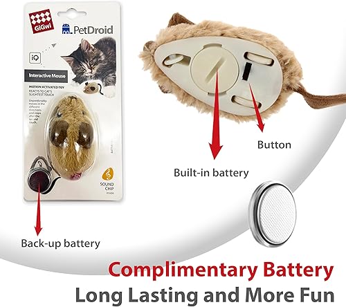 Miniatura 5 de PETGEEK Gigwi - Juguetes interactivos para gatos de interior, juguete en movimiento para gatos adultos aburridos de interior, juguete electrónico