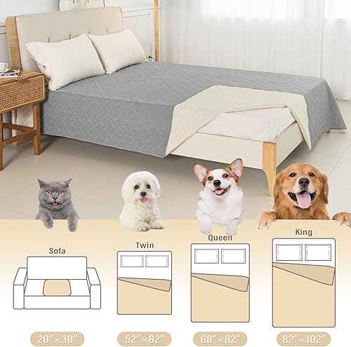 Miniatura 4 de Funda de cama para perros para mascotas, almohadillas para protección del sofá, fundas de cama impermeables, protector de muebles para perro,