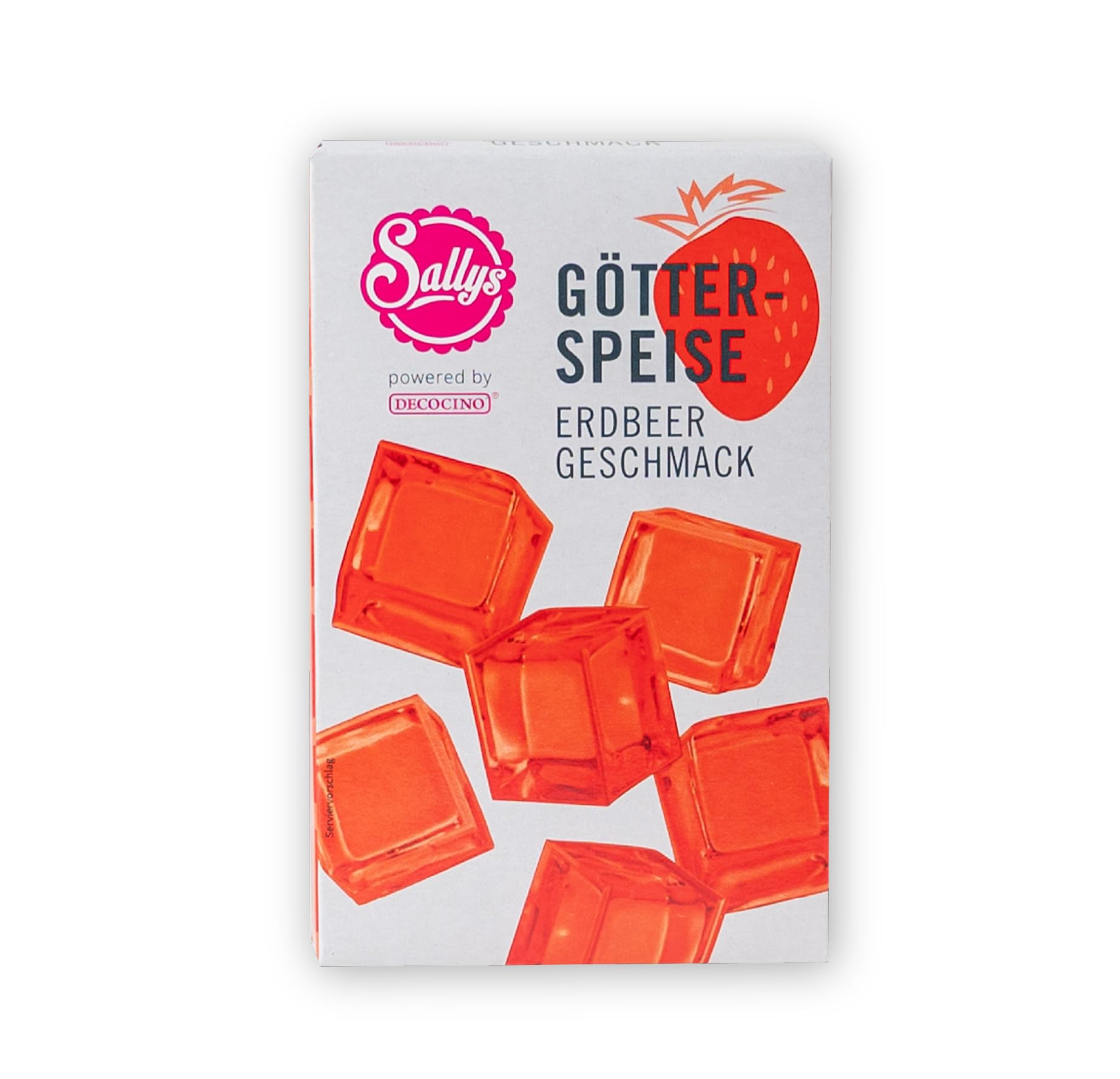 DECOCINO meets SALLY - Götterspeise Erdbeere 2 x 15g - Perfekt als Nachspeise, Tortendeko, Dessert, etc. Unvergleichlich guter Geschmack