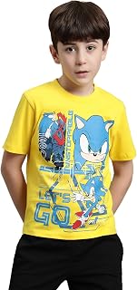 Kidsville Sonic Classic Printed Regular Fit Cotton Boy's T-Shirt Price In India