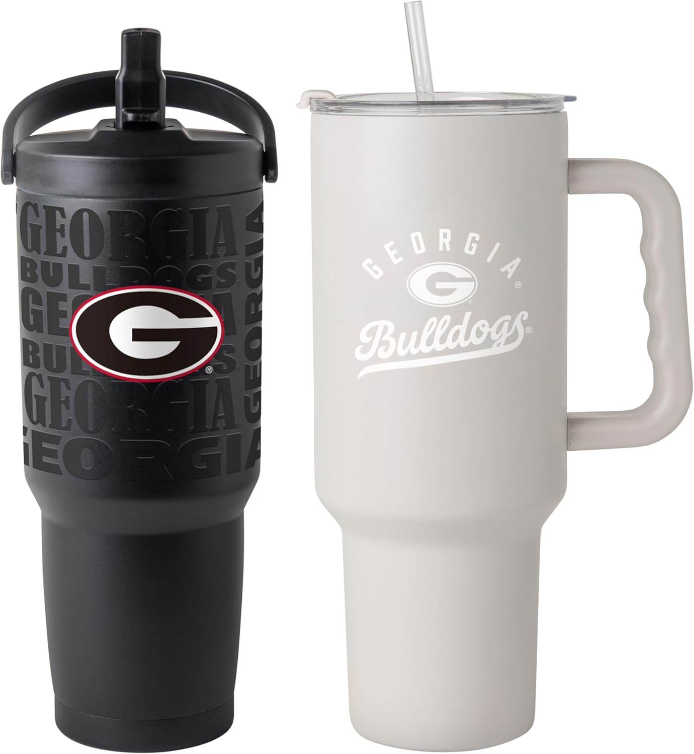 FANMATS NCAA Georgia Bulldogs Stainless Steel Tumbler Set — 30 and 40 oz Capacity | Powder-Coat Finish | Tonal Fashion Color