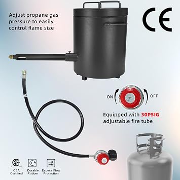 Metal Melting Furnace, 12 Kg Propane Melting Furnace with Crucibles & Tongs Kiln, Casting Refining Smelting for Precious Metals Gold Silver Tin Aluminum Melting Casting Tool