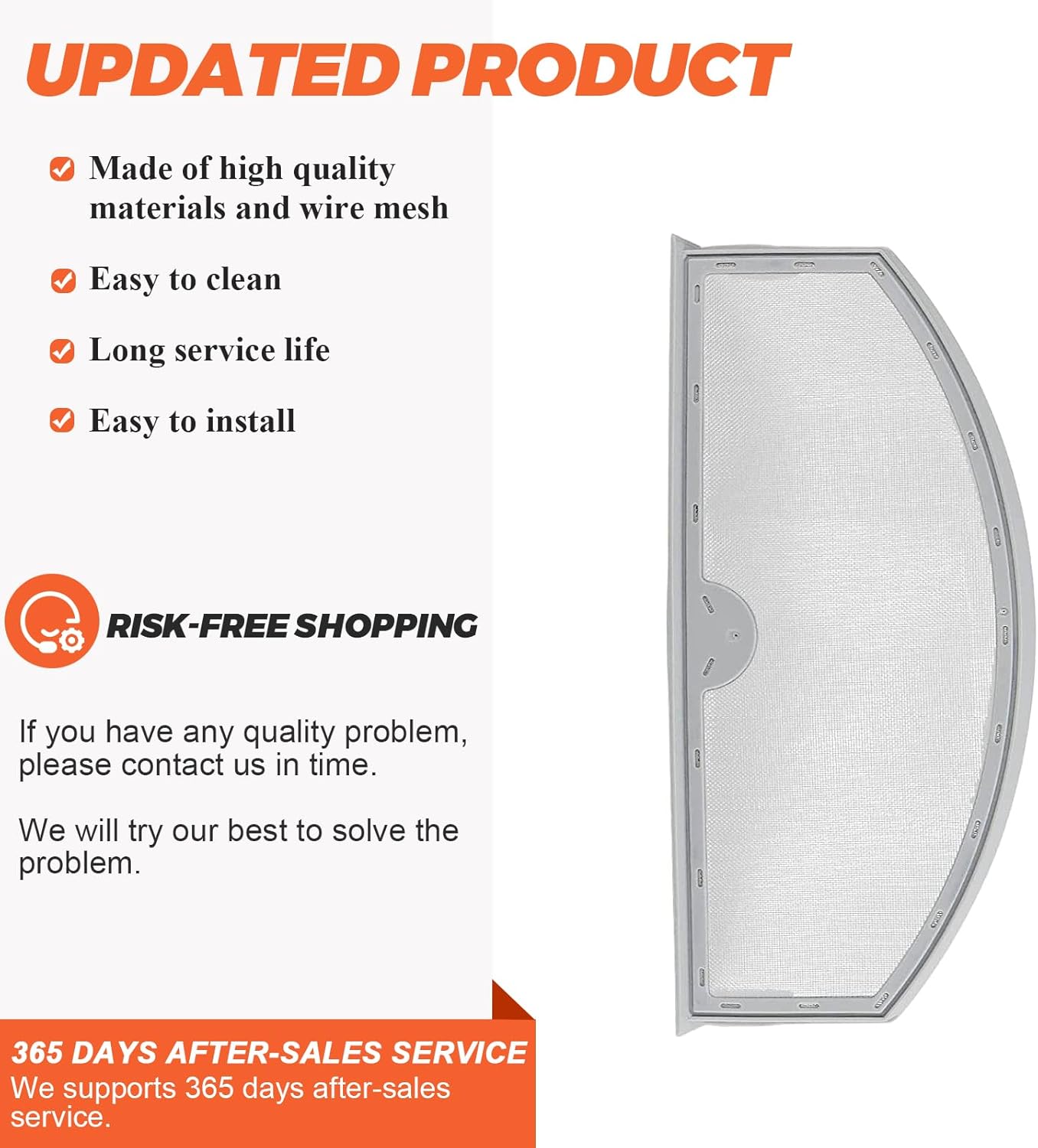 GTD42EASJ2WW WE03X23881 Dryer Lint Filter Screen 2026 UPGRADE For GE Hotpoint Dryer WE03X23881 Stainless Steel Dryer Lint Screen, Replaces PS11763056 4476390 GTX22EASK0WW GTD33EASK0WW by Beaquicy