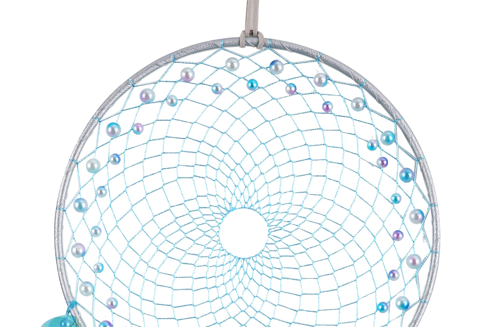 Atrapasueños grande, atrapasueños de plumas naturales, atrapasueños de perlas de cristal ABS, hecho a mano para colgar adornos, decoración de pared de dormitorio, decoración de árbol de Navidad,