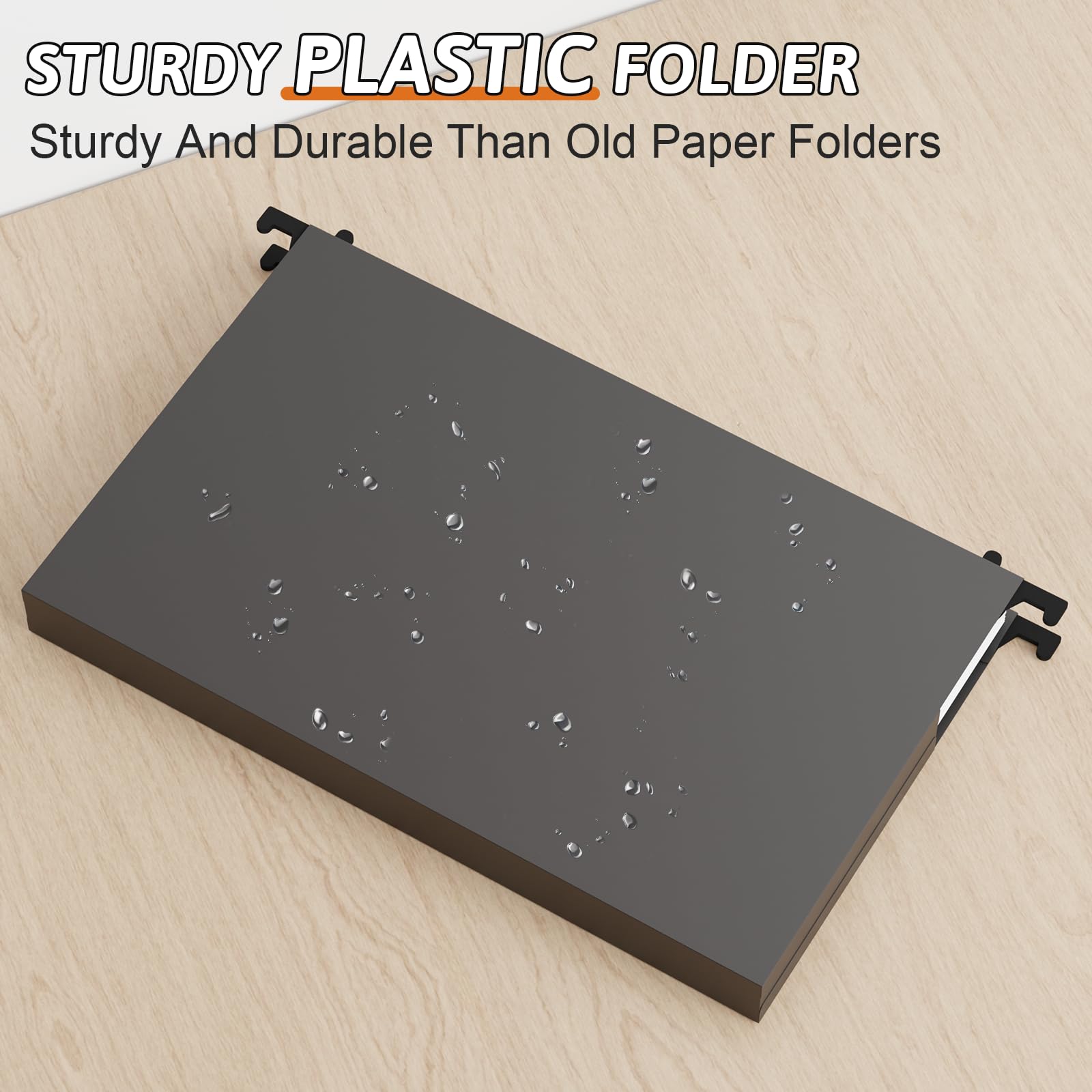 Colorfu - Cartelline portadocumenti in plastica, resistenti, 2,5 cm, espandibili, con linguette regolabili, confezione da 12 cartelle rinforzate legali espandibili da appendere, per schedari