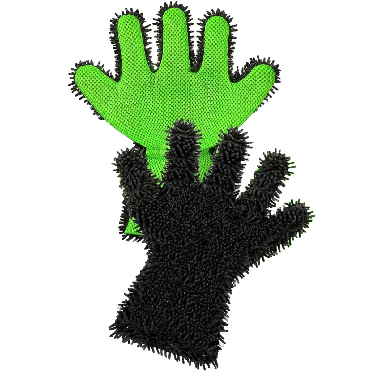 Auto Hub 5 Finger Microfiber Wash Mitts Car Dusting Gloves Double Sided Microfiber Cleaning Gloves Interior Exterior Auto Dusting Mitt for Car Detailing Without Scratch Pack of 2-image-27