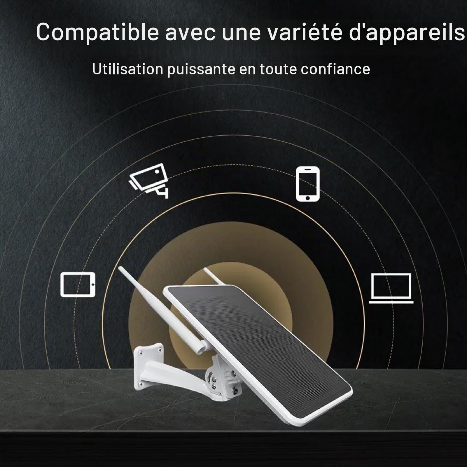 Routeur Moderne 4G Solar à énergie Solaire 6W, Répéteur de Routeur Solaire WiFi sans Fil avec Fente de Carte SIM, Hotspot Mobile à L'épreuve de l'eau IP66, pour Extérieur (Version de l'UE)