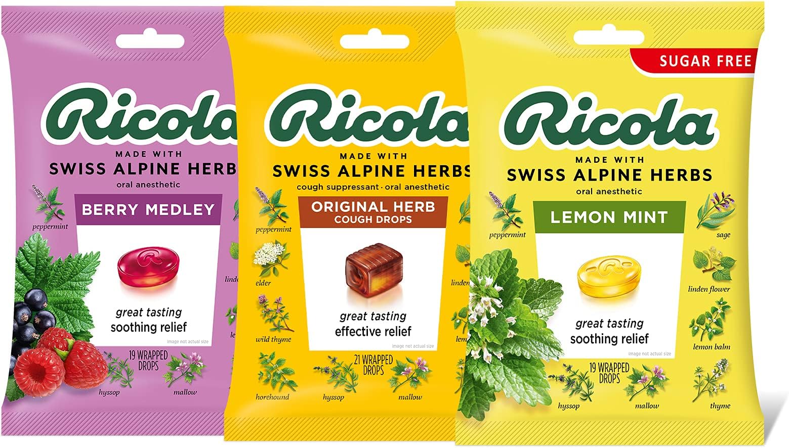 Everyday Bundle, Berry Medley (19 ct), Original (21 ct), Sugar Free Lemon (19 ct), Pack of 3