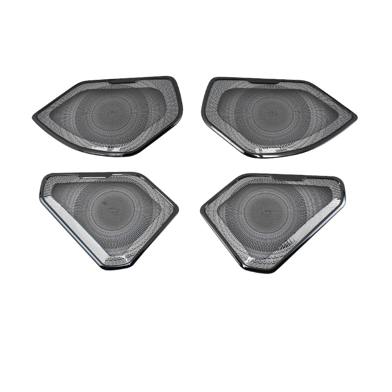 SCTOU Stainless Car Door Audio Speaker Cover Loudspeaker Tweeter Trim Sticker For Toyota RAV4 2019-2021 2022 2023 RAV 4 XA50 H-y-brid